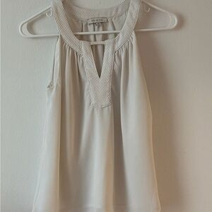 Skies Are Blue Cream Sleeveless Blouse